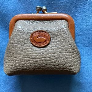 Dooney & Bourke Leather Kiss Lock Coin Purse